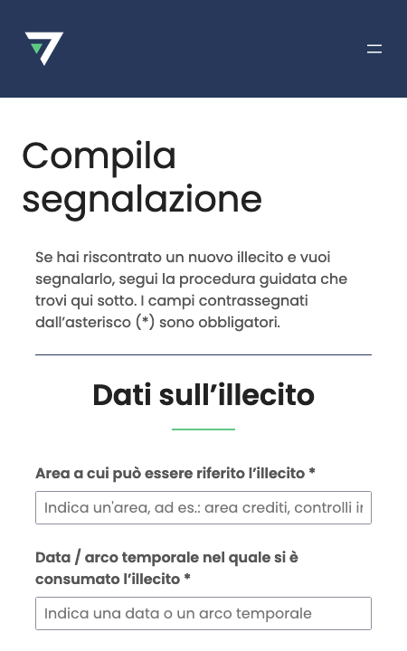 Compila segnalazione